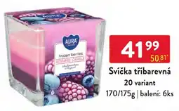 Qanto Aura svíčka tříbarevná nabídka