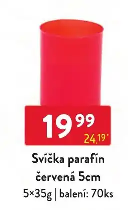 Qanto Svíčka parafín červená nabídka