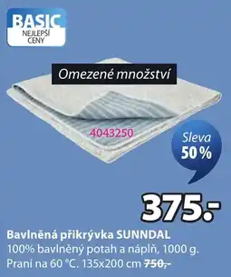 JYSK Bavlněná přikrývka SUNNDAL nabídka