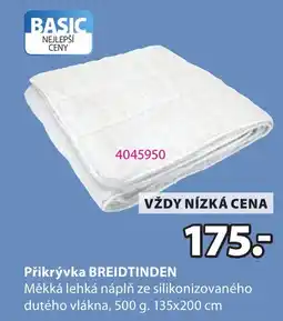 JYSK BREIDTINDEN Přikrývka nabídka