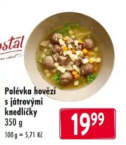 Qanto ostál polévka hovězí s játrovými knedlíčky nabídka