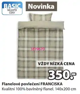 JYSK Franciska flanelové povlečení nabídka