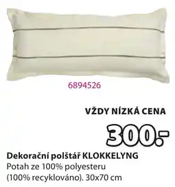 JYSK Klokkeling dekorační polštář nabídka