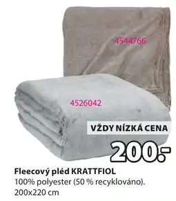 JYSK Krattfiol fleecový pléd nabídka