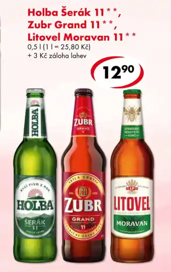 Holba Šerák 11 Zubr Grand 11 Litovel Moravan 11