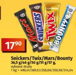 COOP TIP Snickers/Twix/Mars/Bounty nabídka