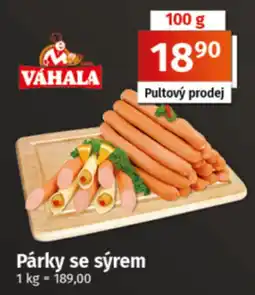 COOP TIP Váhala párky se sýrem nabídka