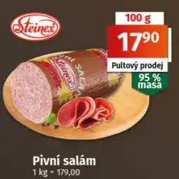 COOP TIP Steinex pivní salám nabídka