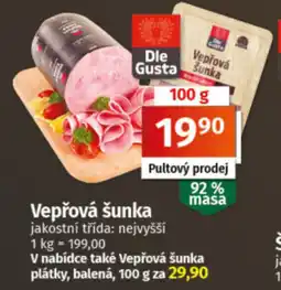 COOP TIP Dle Gusta vepřová šunka nabídka