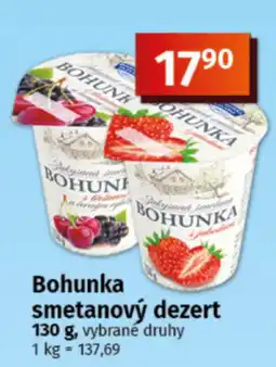 COOP TIP Bohunka smetanový dezert nabídka