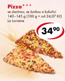 CBA La Lorraine Pizza se slaninou, se šunkou a kukuřicí nabídka