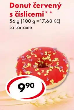 CBA La Lorraine donut červený s číslicemi nabídka