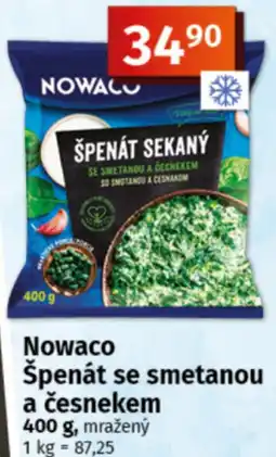COOP TIP Nowaco špenát se smetanou a česnekem nabídka