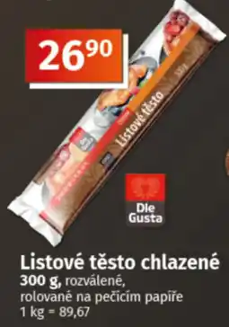 COOP TIP Dle Gusta listové těsto chlazené nabídka