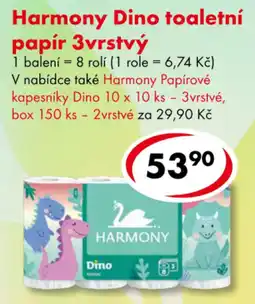 CBA Harmony Dino toaletní papír 3vrstvý nabídka