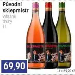Konzum Původní sklep mistr vybrané druhy nabídka