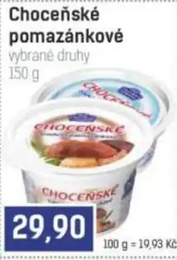 Konzum Chocenske pomazankove nabídka