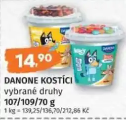 Konzum Danone kostiči vybrané druhy nabídka