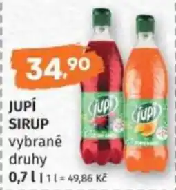 Konzum Jupi sirup vybrané druhy nabídka