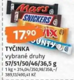 Konzum Tyčinka vybrané druhy nabídka