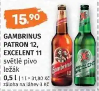 Gambrinus patron 12, excelent 11