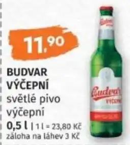 Konzum Budvar výčepní světlé pivo výčepní nabídka