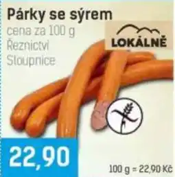 Konzum Párky se sýrem nabídka