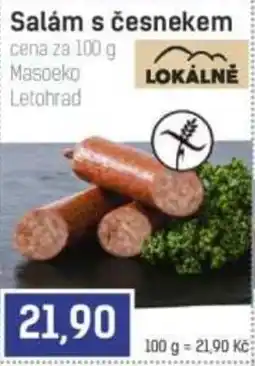 Konzum Masoeko salám s česnekem nabídka