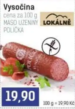 Konzum Vysočina maso uzeniny polička nabídka