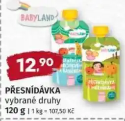 Konzum Babyland přesnídávka vybrané druhy nabídka