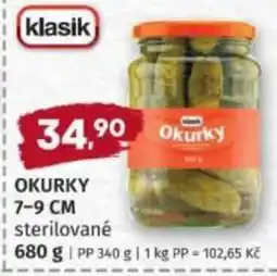 Konzum Klasik okurky nabídka