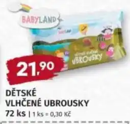 Konzum Babyland dětské vlhčené ubrousky nabídka