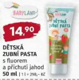 Konzum Babyland dětská zubní pasta nabídka