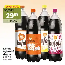 TEMPO Kofola vybrané druhy nabídka