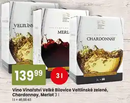 TEMPO Vinařství Velké Bílovice Veltlínské zelené, Chardonnay, Merlot nabídka
