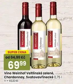 TEMPO Weinhof Veltlínské zelené, Chardonnay, Svatovavřinecké nabídka