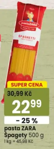 TEMPO pasta ZARA Spagety nabídka
