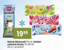 TEMPO Nanuk Minecraft, Twister vybrané druhy nabídka