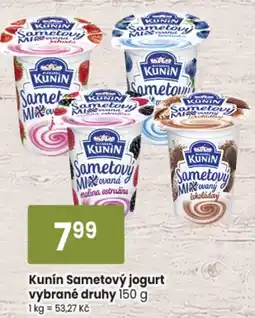 TEMPO Kunín Sametový jogurt nabídka