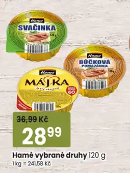 TEMPO Hamé vybrané druhy nabídka