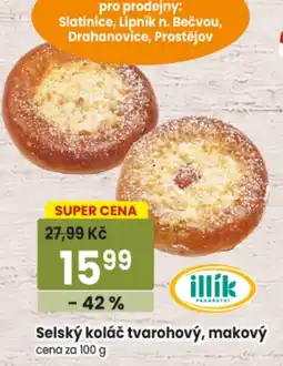 TEMPO illík selský koláč tvarohový, makový nabídka