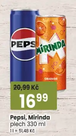 TEMPO Pepsi, Mirinda nabídka