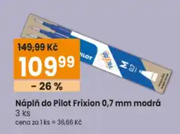 TEMPO Pilot Frixion 0,7 mm modrá nabídka