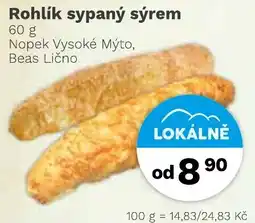 Konzum Beas rohlík sypaný sýrem nabídka