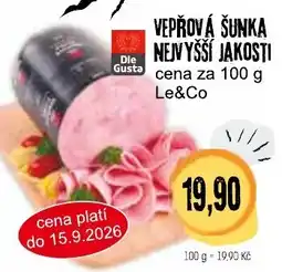 Konzum Die Gusta vepřová šunka nabídka