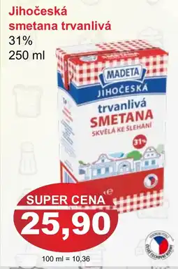 PLUS JIP Madeta jihočeská trvanlivá smetana nabídka