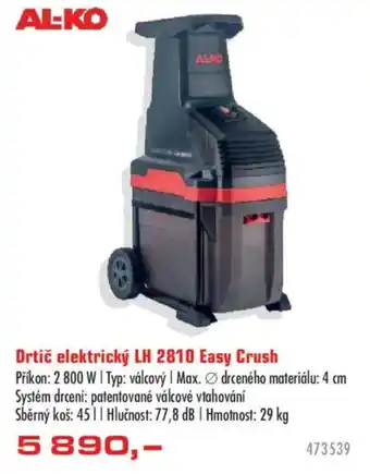 Alko drtič elektrický lh 2810 easy crush