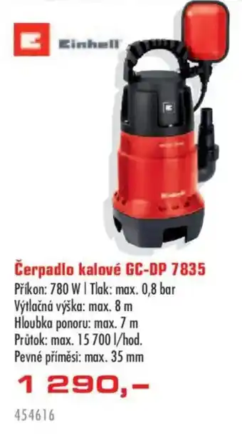 Einhell čerpadlo kalové gc-dp 7835