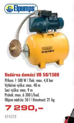 Uni Hobby Elpumps vodárna domácí VB 50/1500 nabídka