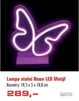 Uni Hobby Lampa stolní Neon LED Motýl nabídka